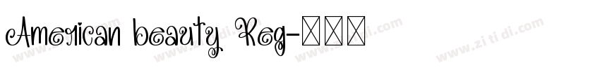 American beauty Reg字体转换